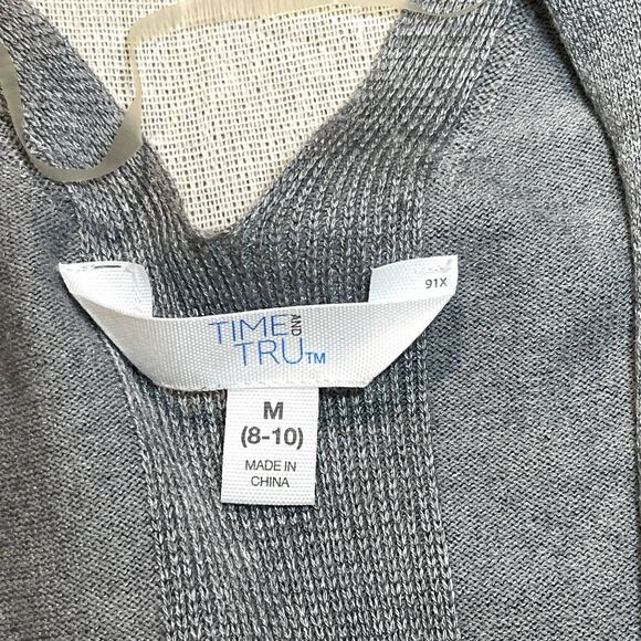 Time and Tru | Med Gray Heather Open- Front Cardigan Sweater | Medium (8… - Picture 10 of 12